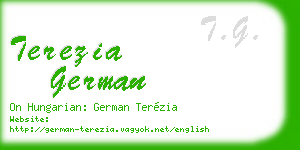 terezia german business card